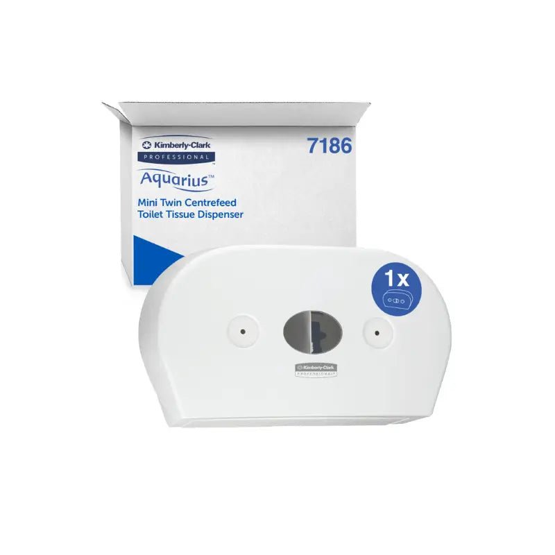Držač za toalet papir u rolni Mini Twin Bijeli| Kimberly Clark - Aquarius - Greentime