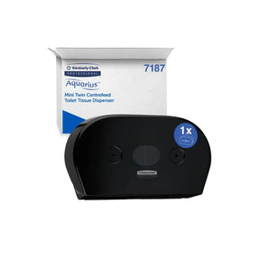 Držač za toalet papir u rolni Mini Twin Crni | Kimberly Clark - Aquarius - Greentime
