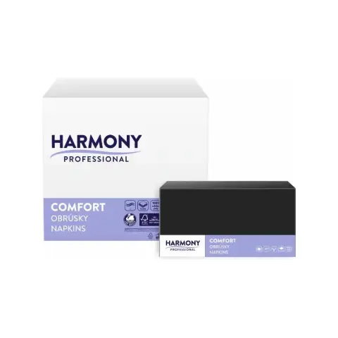 Crne salvete 33x33 Harmony Professional